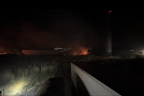 Tekirdağ’da trafo patlaması sonucu otluk alanda yangın çıktı