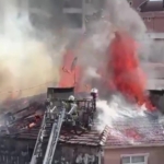 Tuzla’da çatıların alev alev yandığı anlar kamerada