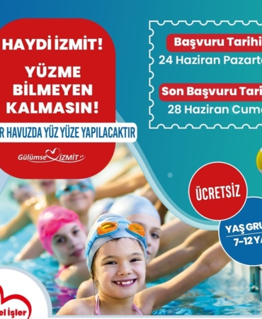 Ücretsiz yüzme kursu için son başvuru tarihi 28 Haziran
