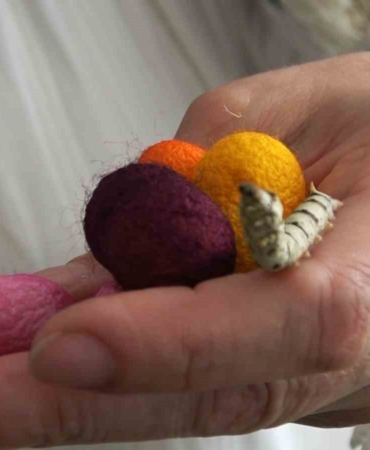 Yalova’da kadınlar ipek kozasını el sanatıyla birleştirerek gelir kapısı elde etti