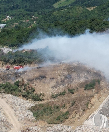 Yalova’da katı atık depolama sahasında yangını