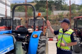 70 traktör araç muayenesinden geçti