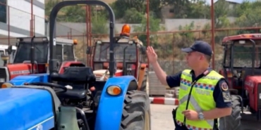 70 traktör araç muayenesinden geçti