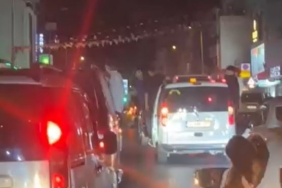 Arnavutköy’de asker konvoyunda ilginç görüntüler