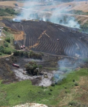 Arnavutköy’de otluk alanda çıkan yangın tarım arazisine sıçradı