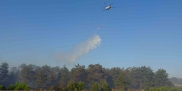 Ayvacık’taki orman yangınına müdahale devam ediyor