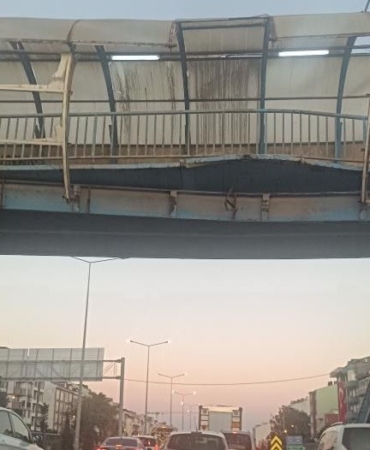 Bandırma’da üst geçit onarımı gecikti, taraftarlar tepkili