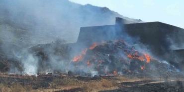 Bandırma’da yangın: Bin dönüm otluk alan yandı
