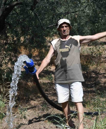 Başkan Akın, Erdek’te 20 bin zeytin ağacını suya kavuşturdu