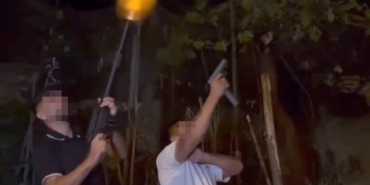 Beykoz’da uzun namlulu silahlarla asker eğlencesi kamerada