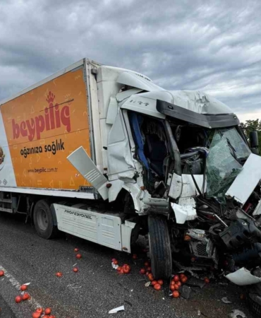Beypiliç tırı dehşet saçtı: Anne, baba ve çocukları yaralandı