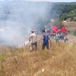Bilecik’te çıkan ot yangınında 1 kişi hastanelik oldu