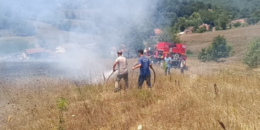 Bilecik’te çıkan ot yangınında 1 kişi hastanelik oldu