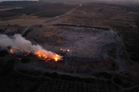 Bozcaada’daki çöplük yangını kontrol altına alındı