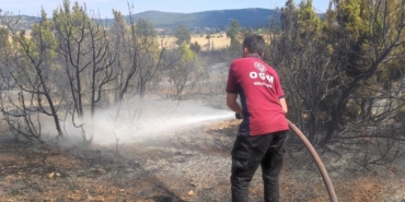 Bozüyük’te çıkan anız yangını ormanlık alana sıçramadan söndürüldü