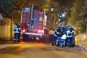 Bozüyük’te seyir halindeki araç yandı