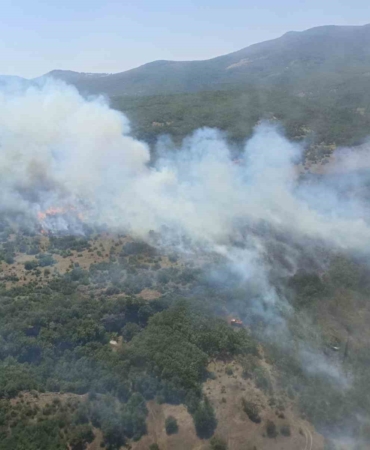 Bursa’da orman yangınına havadan ve karadan müdahale sürüyor