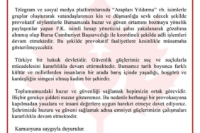 Bursa’da provokasyona gözaltı