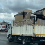 Bursa’da tehlikeli taşımacılık kamerada