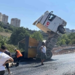 Devrilen tırın kupası şaha kalktı