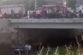 Direksiyon hakimiyetini kaybedip dereye uçtu