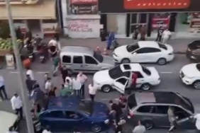 Düğün konvoyu kaza yaptı, ortalık karıştı