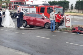 Düğüne saatler kala gelin ve damat kaza yaptı: 5 yaralı