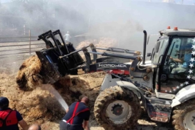 Edirne’de ahırda çılan yangında 35 büyükbaş hayvan telef oldu