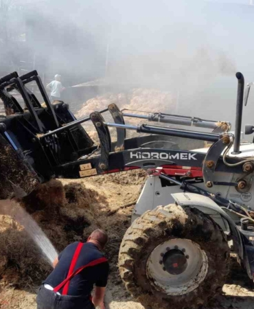 Edirne’de ahırda çılan yangında 35 büyükbaş hayvan telef oldu