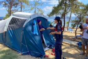 Edirne’de jandarması tatilcilerin huzurunu güvenliğini sağlıyor