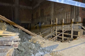 Esenler’de 6 katlı bina oluşan çatlaklar nedeniyle tedbir amaçlı boşaltıldı