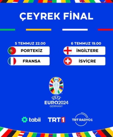 EURO 2024’te çeyrek final heyecanı TRT ekranlarında