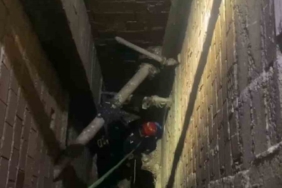 Film sahnelerini aratmayan kedi kurtarma operasyonu kamerada