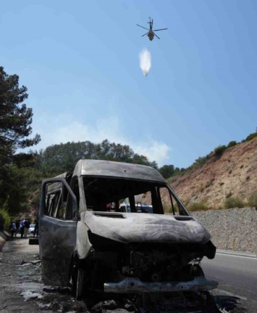 Havran’daki orman yangınına havadan ve karadan müdahale sürüyor