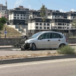 Hurdaya dönen araçtan burnu bile kanamadan çıktı