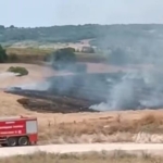 İnegöl’de buğday tarlası alevlere teslim oldu