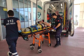 İskeleden düşen işçi yaralandı