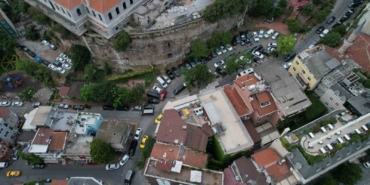 İSPARK’ın otopark olarak kullandığı 1800 yıllık tarihi hipodrom duvarı havadan görüntülendi