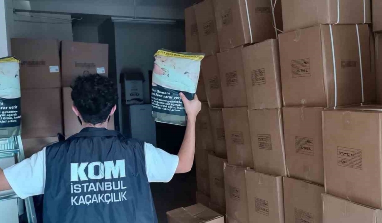 İstanbul’da 32 milyon lira değerinde 5 ton kaçak tütün ele geçirildi