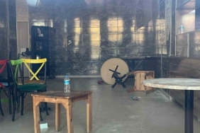 Kantin görevlisi tadilat yaparken masadan düştü