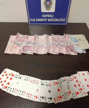 Kapaklı’da kumar oynayan 9 kişiye 57 bin lira ceza