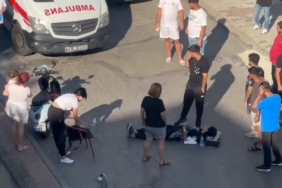 Kartal’da kaza yapan motosikletlinin yardımına vatandaşlar koştu