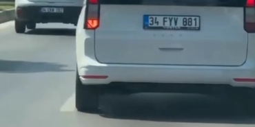 Kartal’da makas atan sürücü kamerada