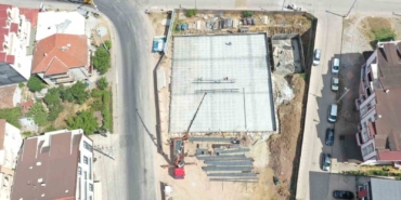 Kartepe itfaiye müfreze binasında temel hazırlığı