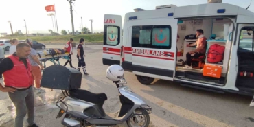 Keşan’da devrilen motosikletten düşen 2 kişi yaralandı