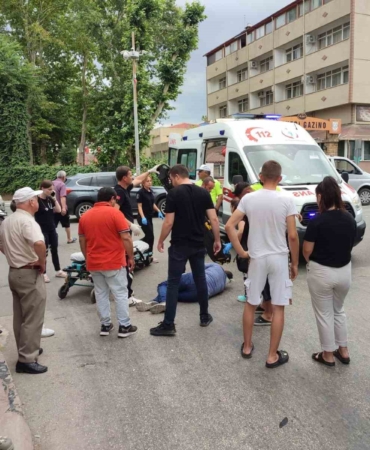 Keşan’da hafif ticari aracın çarptığı yaya yaralandı