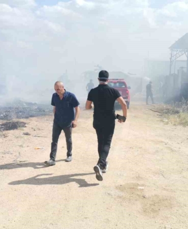 Kırklareli’nde atık toplama tesisinde yangın