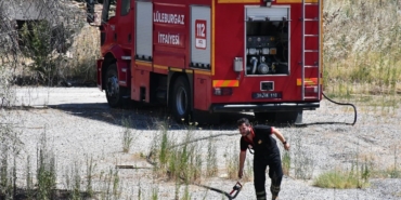 Kırklareli’nde eski hastane bahçesinde yangın