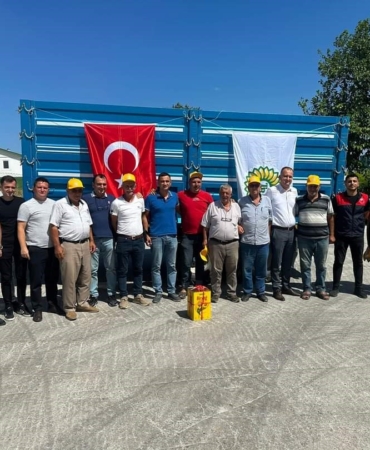 Kırklareli’nde ilk ayçiçeği hasadı yapıldı