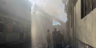 Kurs binasında korkutan yangın